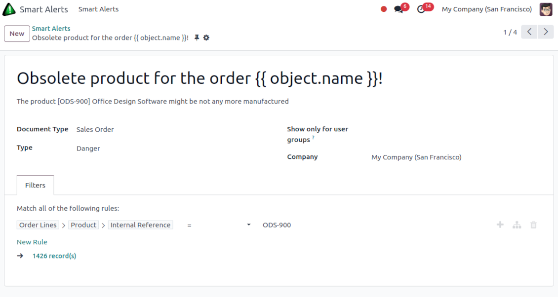 Sale order warnings