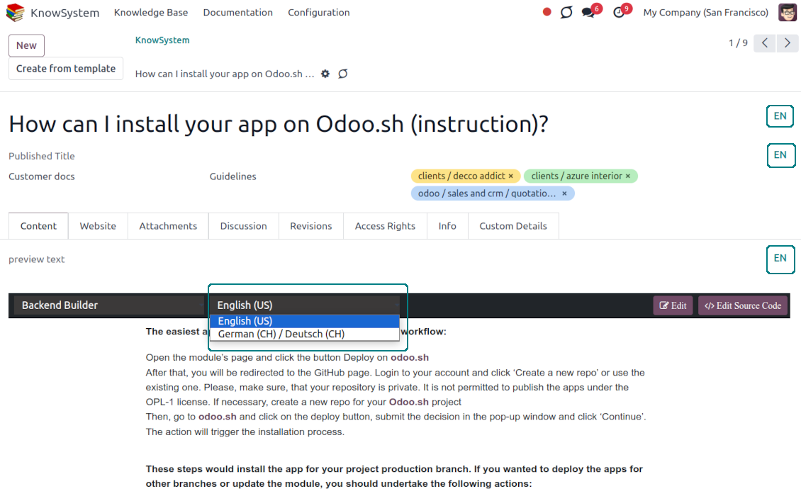 Article translations
