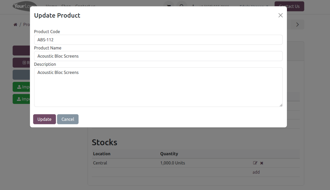 Suppliers update products through the portal