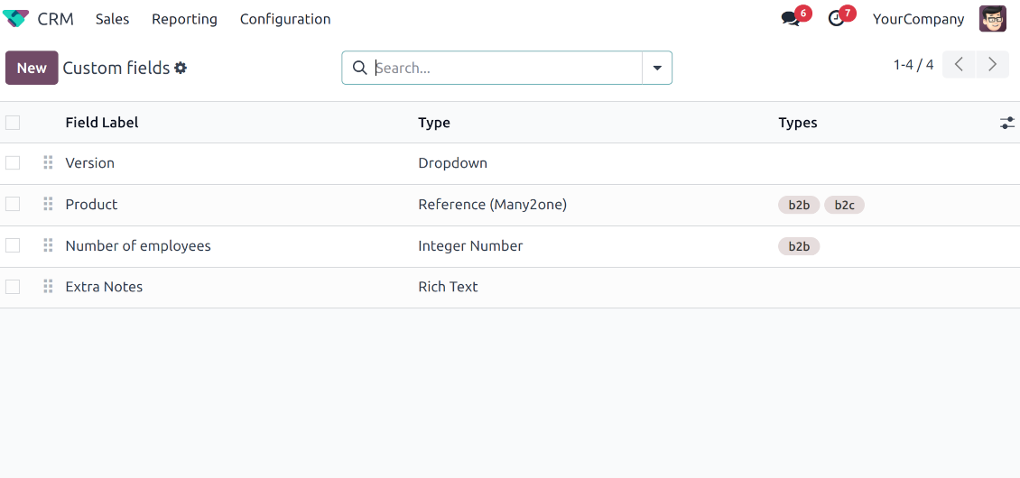 Odoo custom leads fields