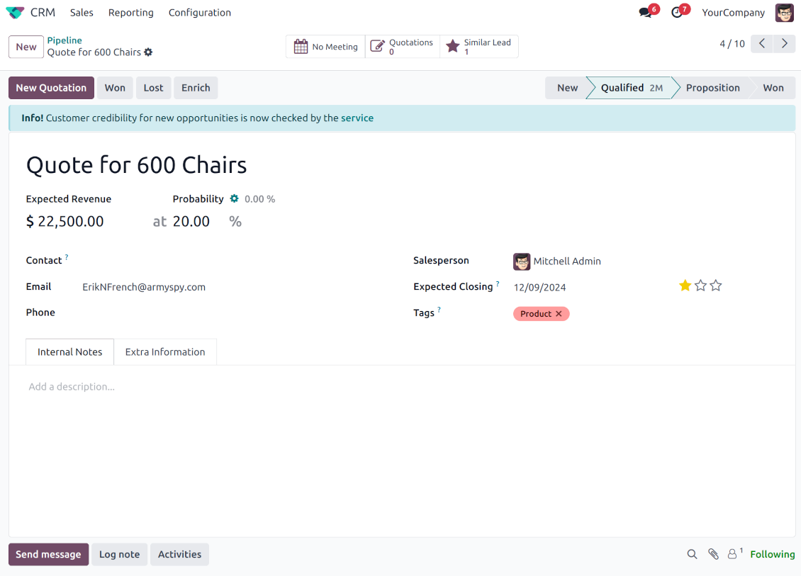 CRM smart alarms