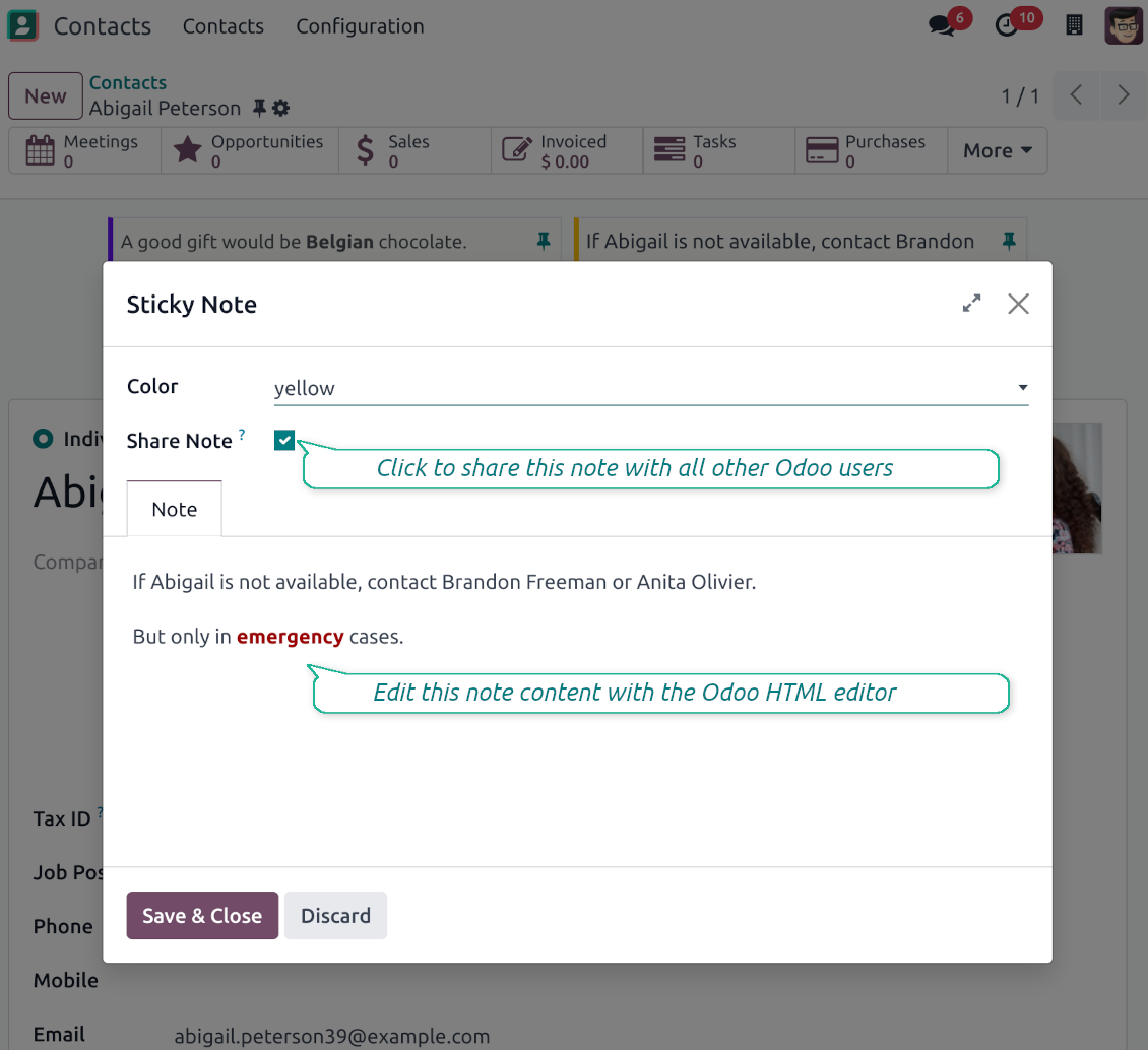 Update Odoo stickers