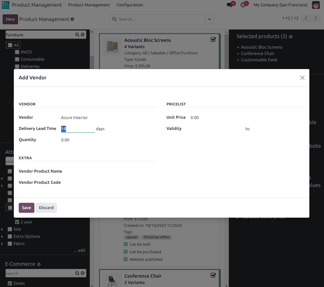Mass update of Odoo product suppliers