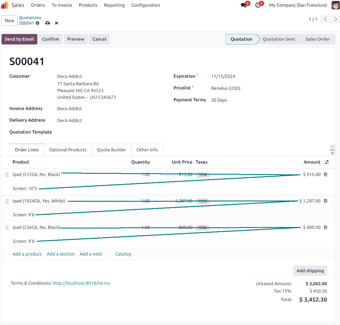 Advanced pricing for Odoo sale orders