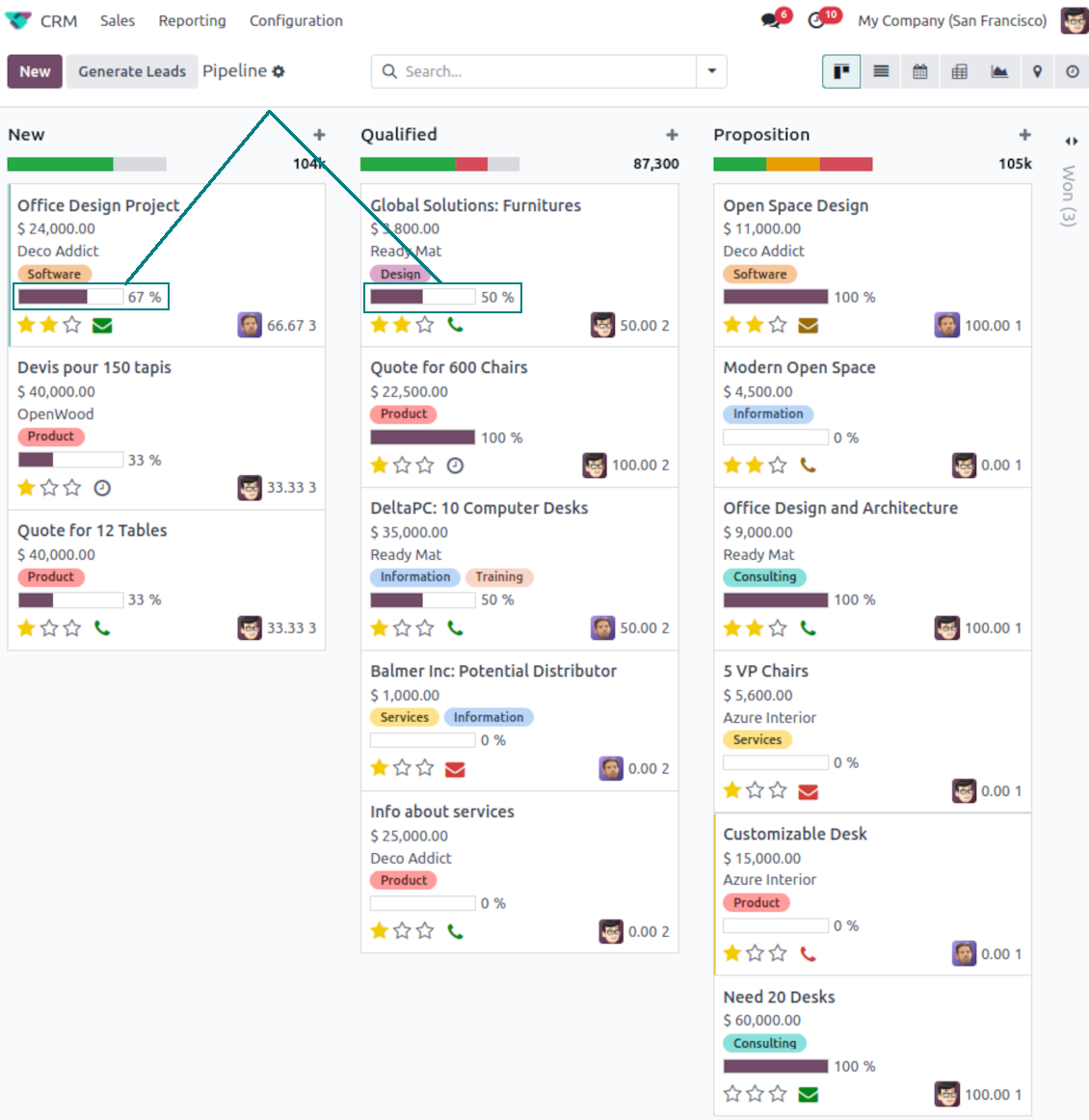 Check actions' progress