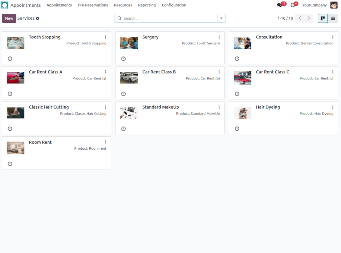 An unlimited number of Odoo service businesses