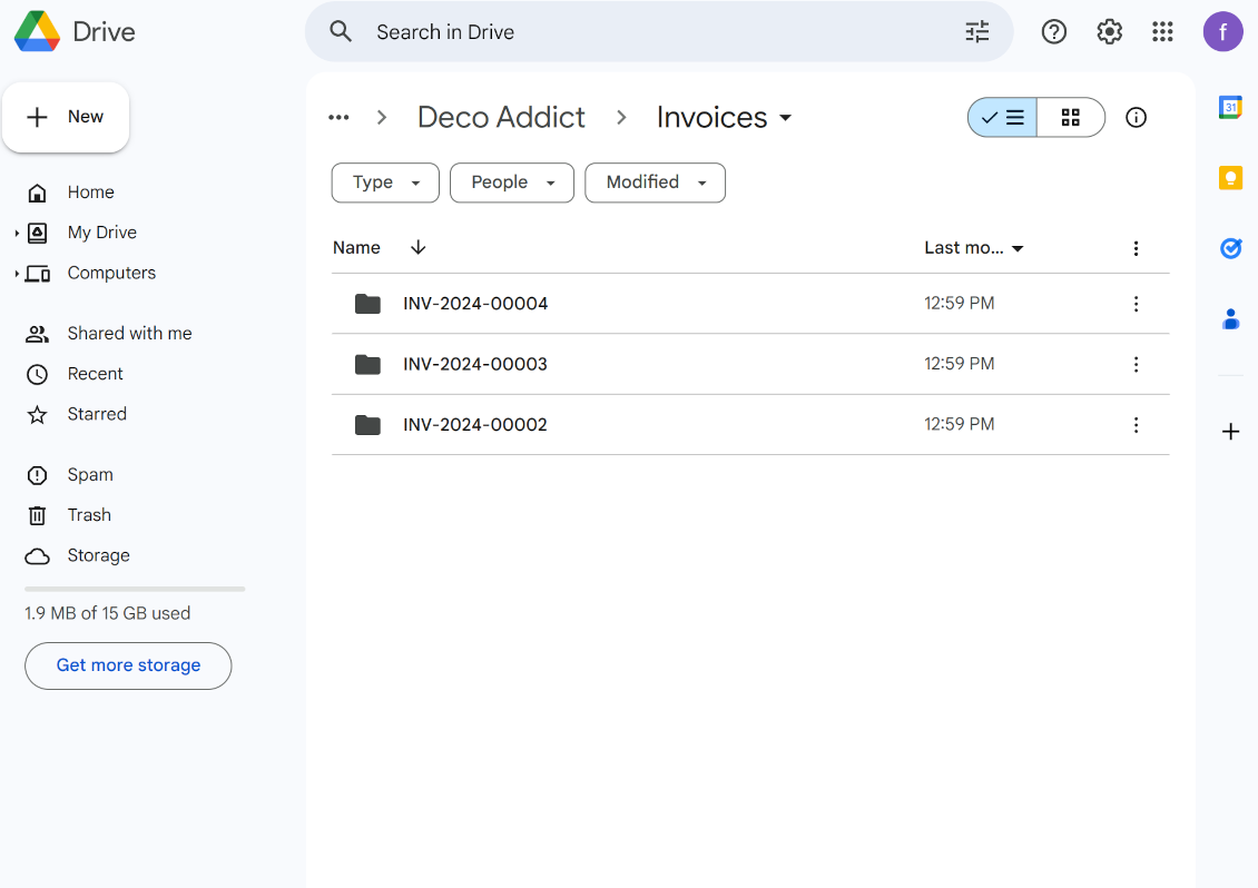Odoo Google Drive sync
