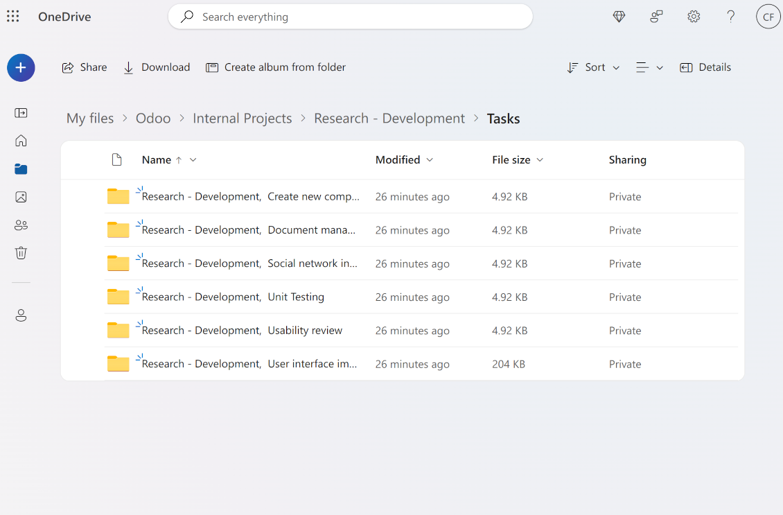 OneDrive/SharePoint sync