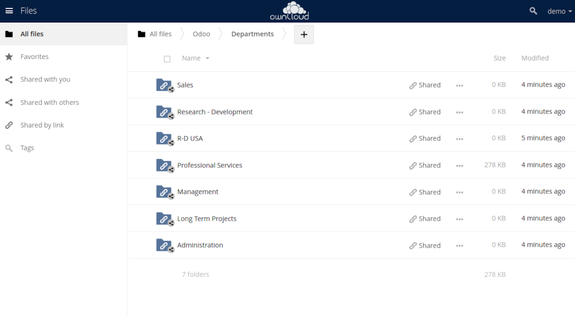 Odoo Nextcloud/ownCloud sync