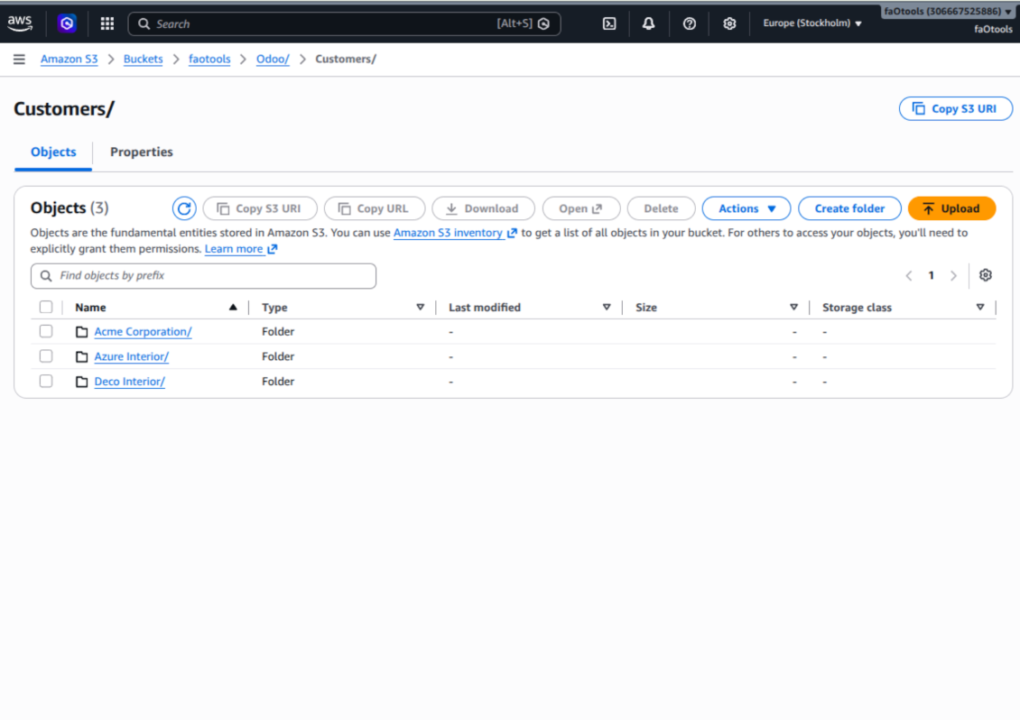 Amazon S3 subdirectories
