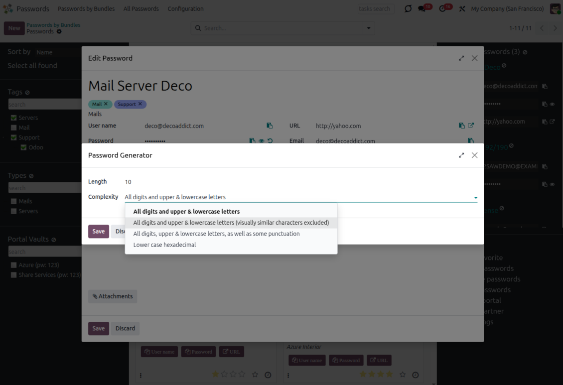 Password generator wizard for creating strong Odoo passwords with configurable length and rules
