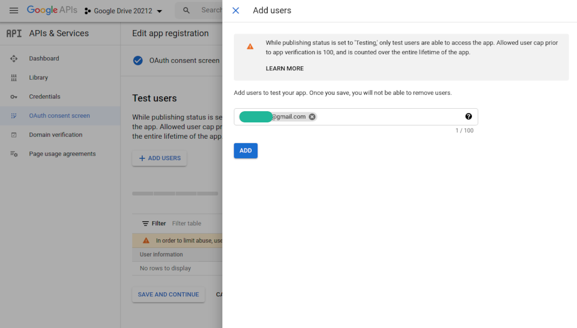 Adding authorized users