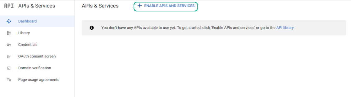 Google Console: APIs