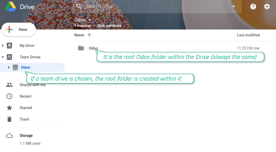 Google Drive root directory