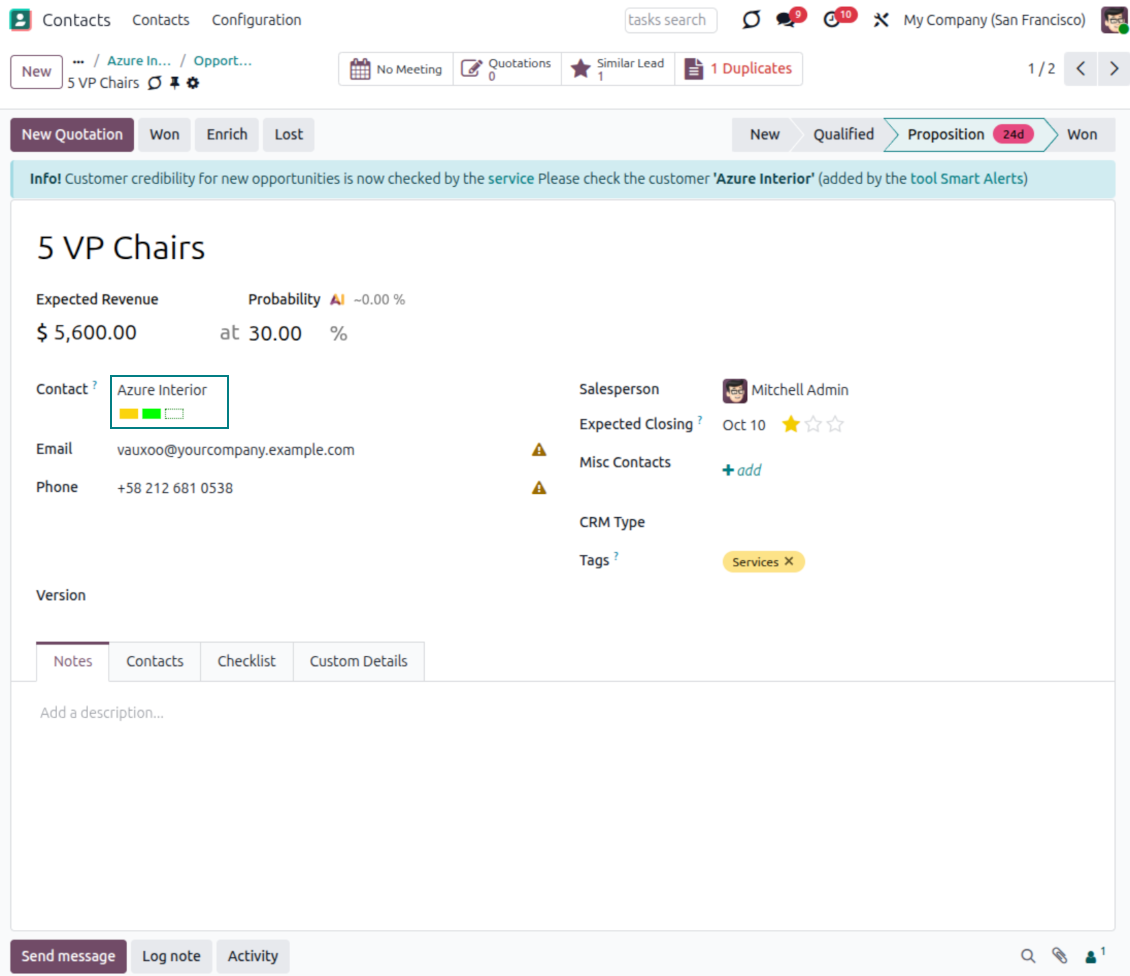 CRM: customer color codes