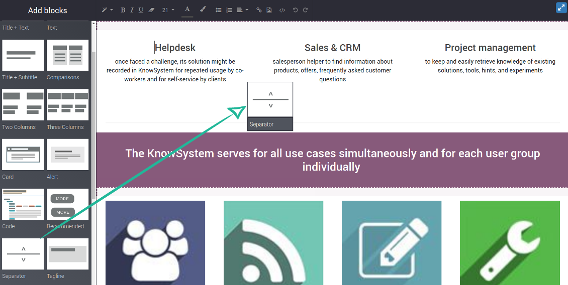 Articles HTML editor