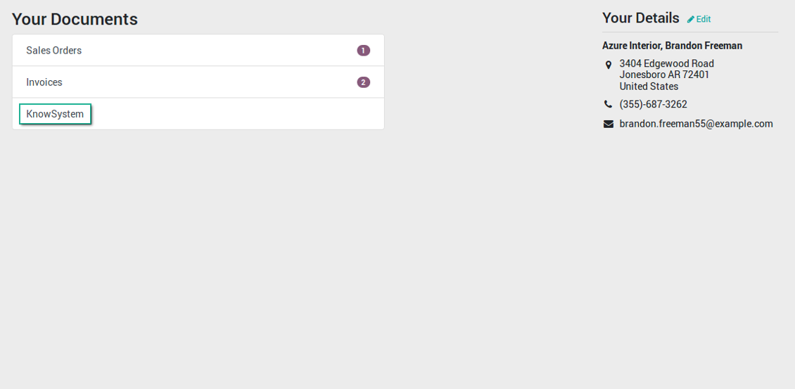 Portal entry for articles interface