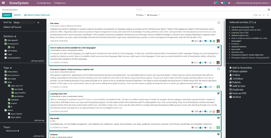 KnowSystem innovative kanban