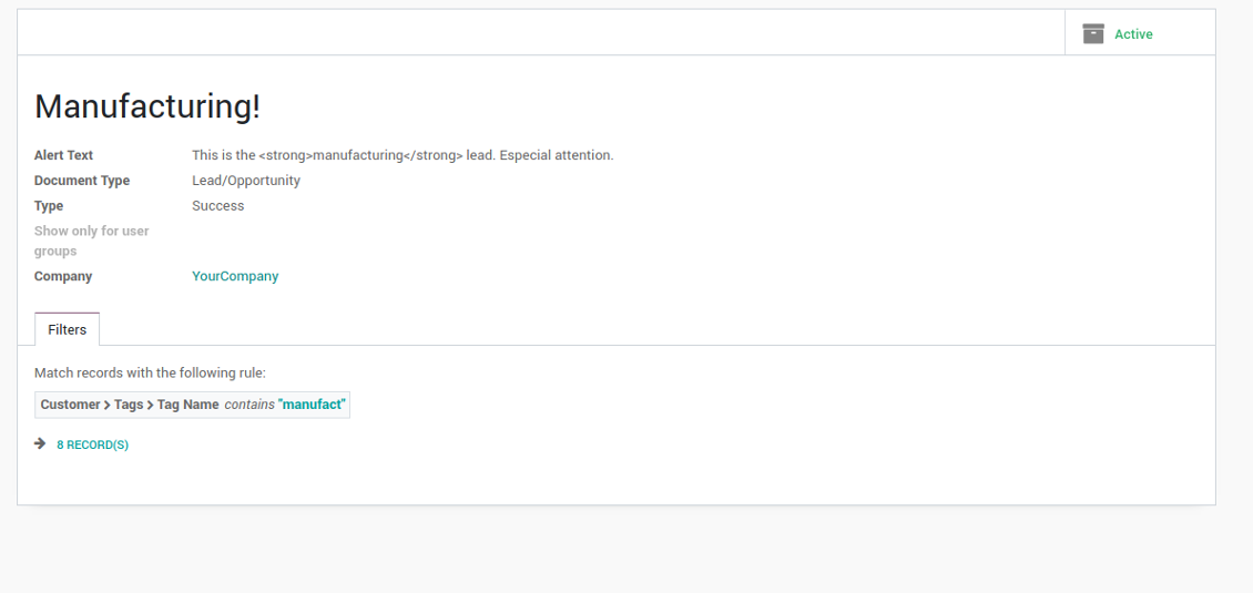 CRM warnings