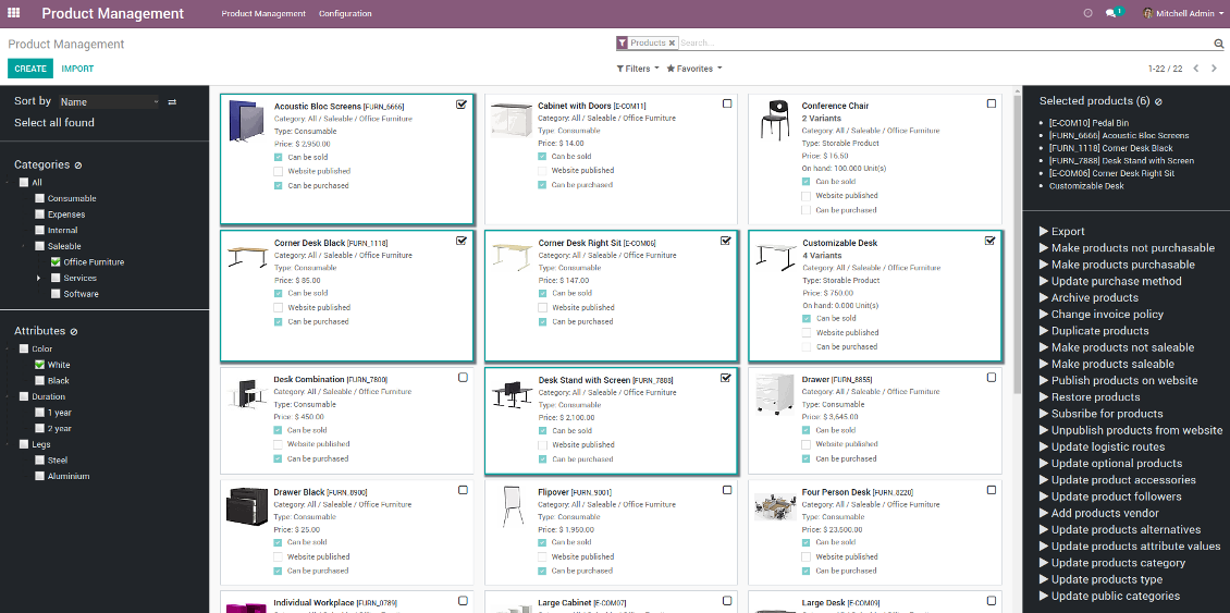 Product interface overview