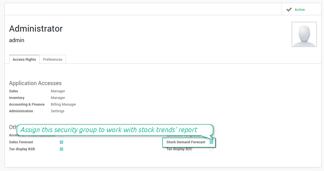 Stock demand trends and forecast security