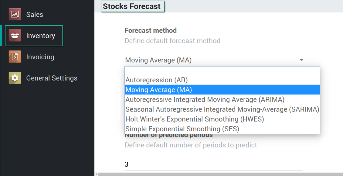 Default values to generate a report