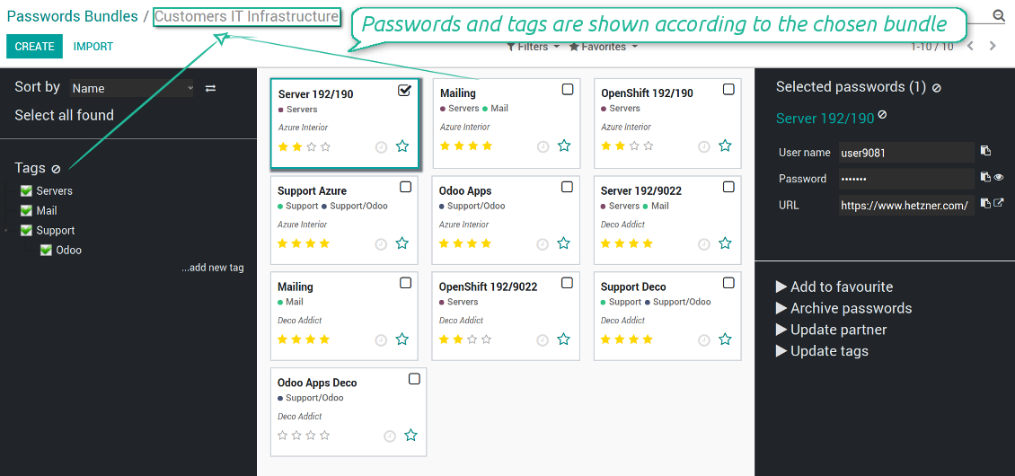Passwords kanban