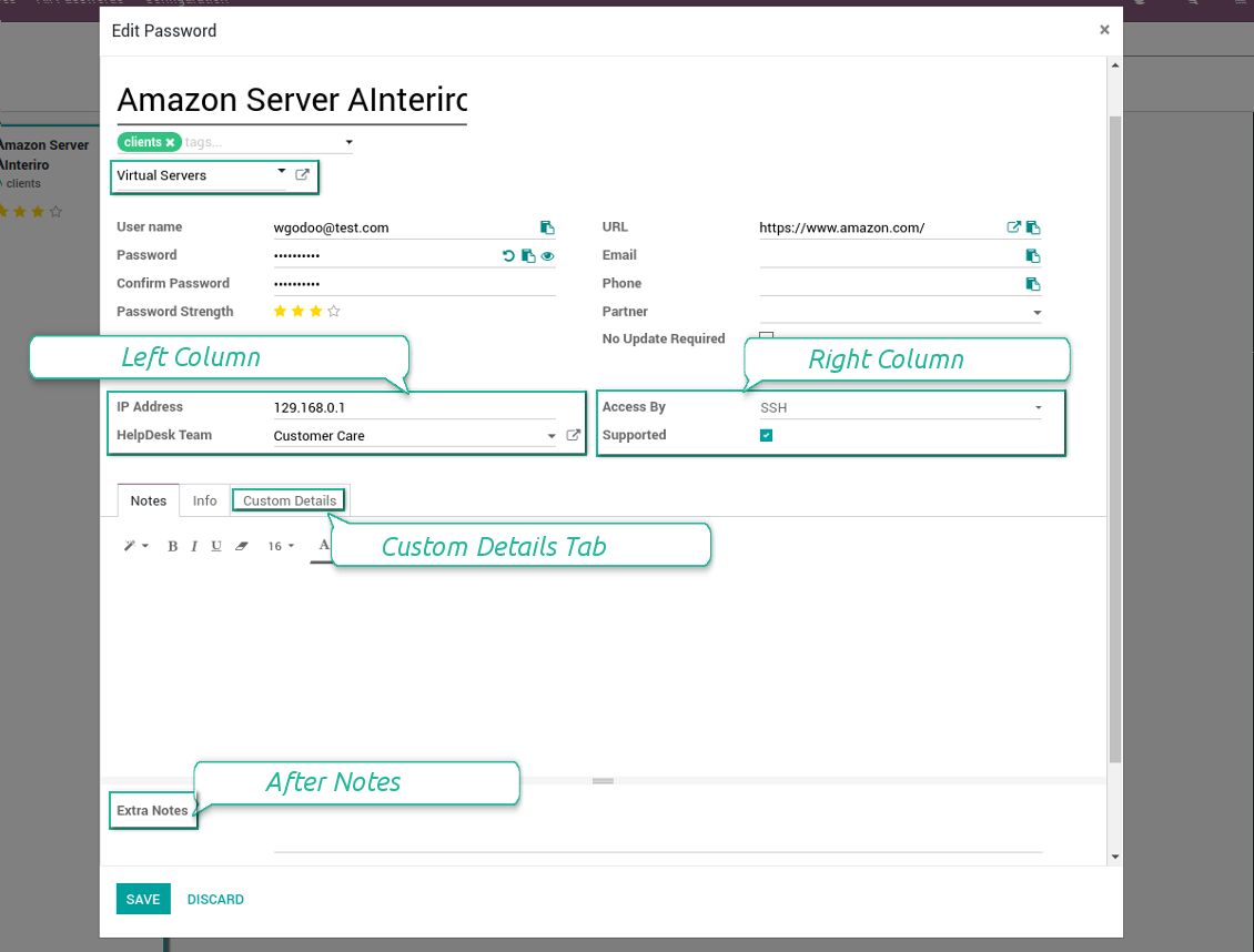 Customized password form views