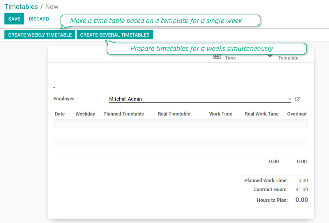 new time table